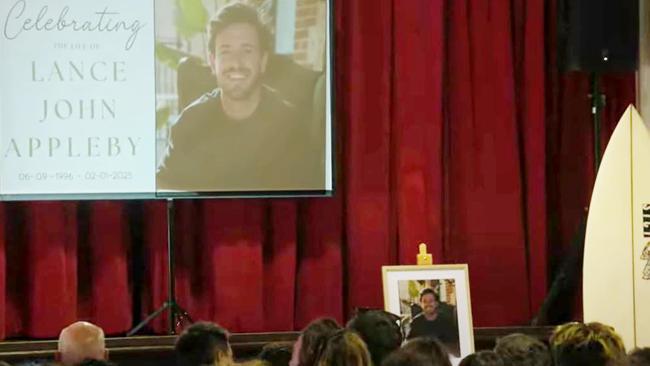 Friends and family of Lance Appleby packed out The Institute Streaky Bay on Monday to pay tribute 11 days after he was fatally mauled by a great white shark off the Granites on the Eyre Peninsula. Picture: Supplied