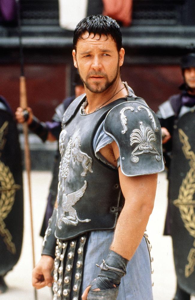 Crowe in Gladiator.