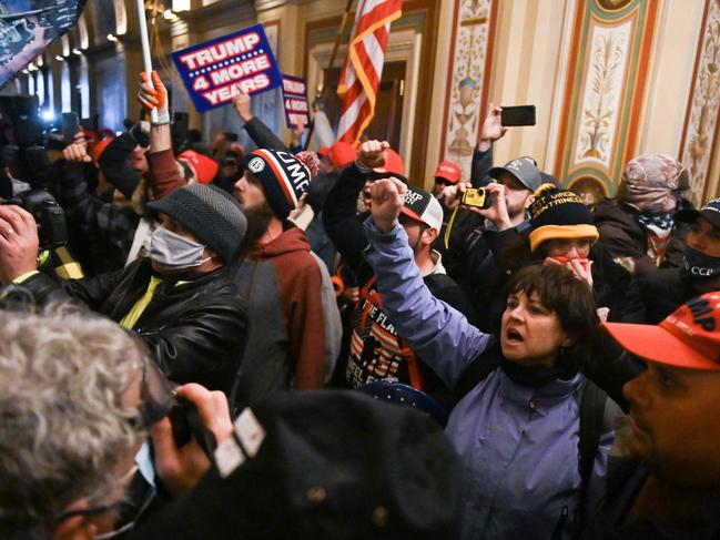 Supporters of Donald Trump storm the US Capitol on January 6, 2021. Picture: Roberto Schmidt (AFP)