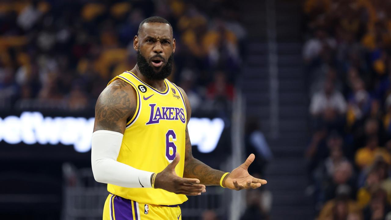 LeBron James is off to a tough start in game one of the Western Conference semi-finals. Picture: getty