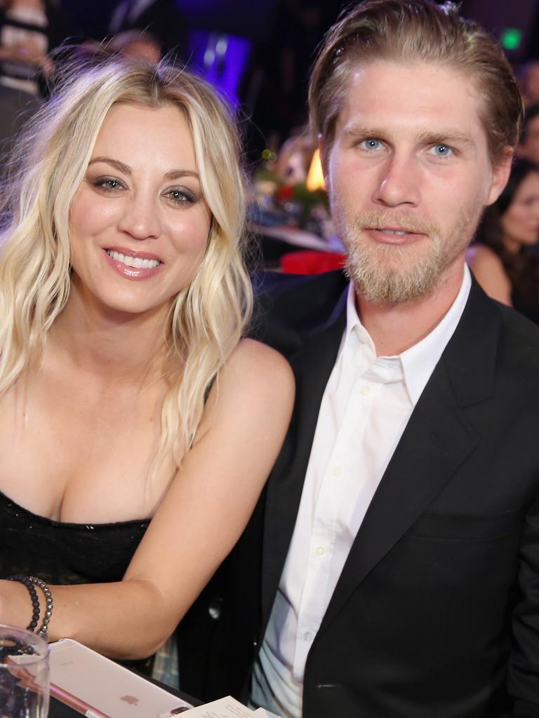 Kaley with second husband Karl Cook … Picture: Getty