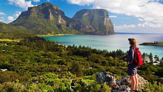 Hiking on Lord Howe Island.