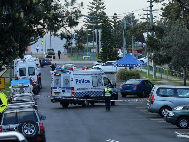 The crime scene at Mons Ave, Maroubra on June 21. Picture: John Fotiadis