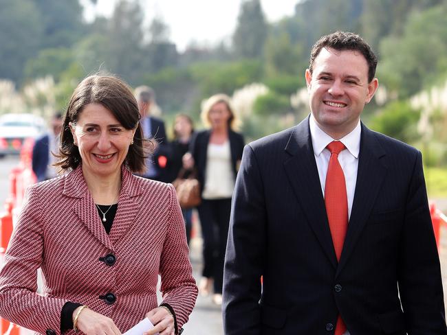 Premier Gladys Berejiklian and West Connex Minister Stuart Ayres.