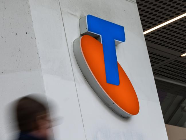 MELBOURNE, AUSTRALIA - NCA NewsWire Photos - 4 MAY 2024: Telstra signage is seen outside a store on Bourke Street. Picture: NCA NewsWire / Diego Fedele