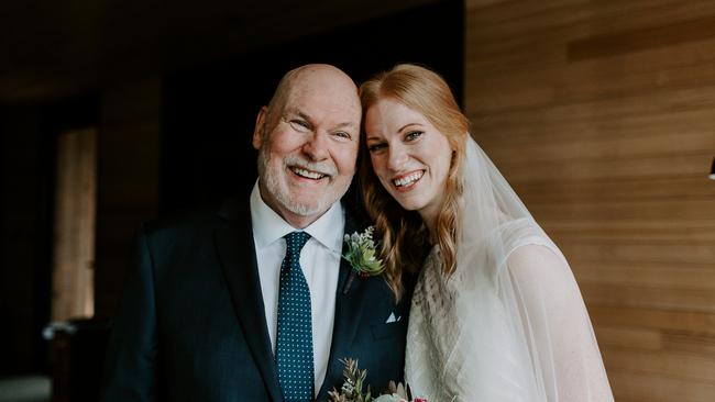 Leigh Mundy with his daughter Sarah on her wedding day in December last year. Picture: Sophie Sullivan Photography
