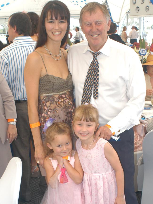 Julie Martin and John Singleton with two of their daughters, Summer, then 4, and Dawnie, then 6. Picture: Giulio Saggin