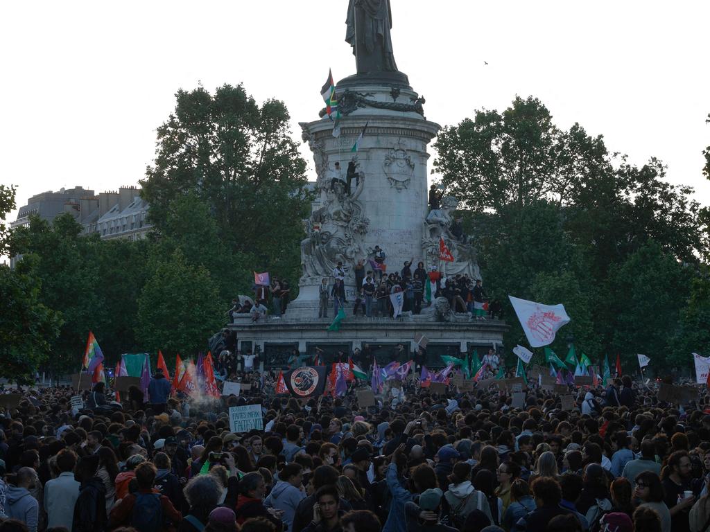 Protests have already broken out in Paris over the European election results. Picture: AFP