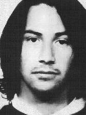 Actor <b>Keanu Reeves</b>’ mugshot was taken in 1993 after he was reportedly stopped for driving erratically and quickly owned up to being under the influence, avoiding formal charges. Picture: Supplied