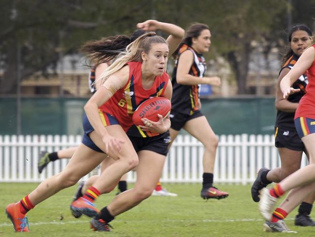 Hannah Munyard represented South Australia in the U18’s AFLW competition. Picture: Dean Martin