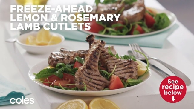 How to make freeze-ahead lemon & rosemary lamb cutlets