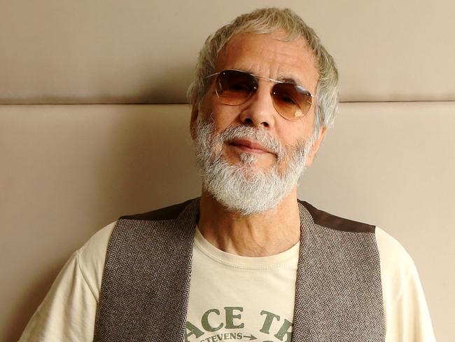 EMBARGOED UNTIL MARCH 27, 2017 British singer-songwriter Cat Stevens (Yusuf Islam) pictured in his hotel room in Sydney promoting his upcoming tour. Picture: Adam Taylor
