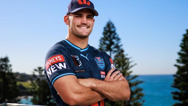 Daily Telegraph. 22, May, 2023.(Blues Camp)NSW Blues, Nathan Cleary, at Crown Plaza Coogee, today. Picture: Justin Lloyd.