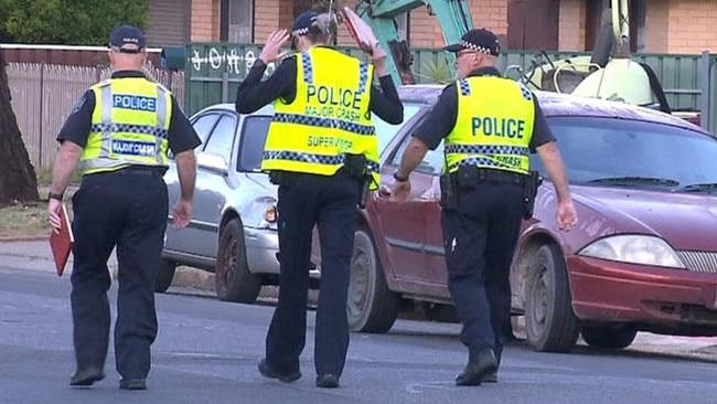 The Adelaide man was a pedestrian and struck by a Ford station wagon in the early hours of Friday morning at Elizabeth Grove. Picture: 7 News