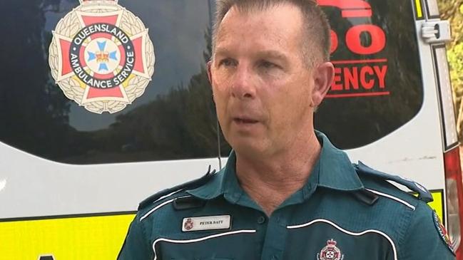 QAS paramedic Peter Batt attended the scene at Bribie Island on December 2. Picture: Nine News