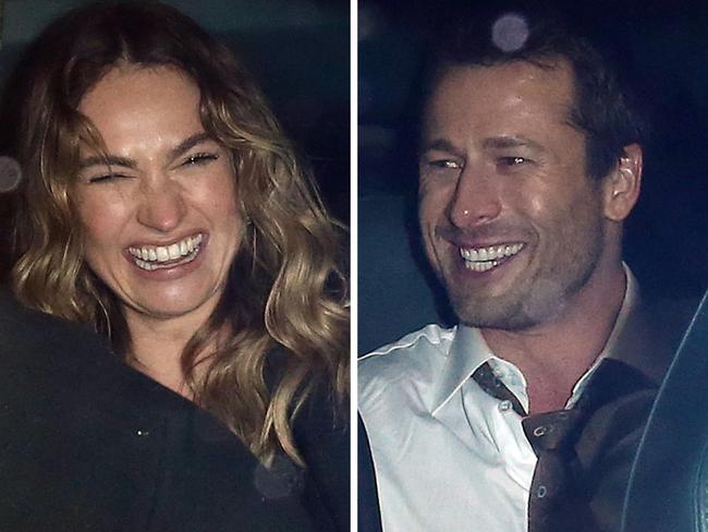 Lily James and Glen Powell have been spotted leaving a party together.