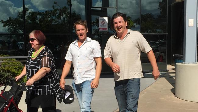 Bodie and Kai Lajunen leave Southport Magistrates Court. Picture: Alexandria Utting.