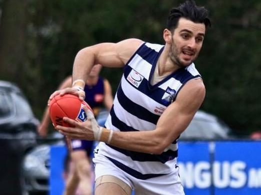 Doncaster star Chris Annakis in action in the Eastern Football League (EFL). Picture: Davis Harrigan