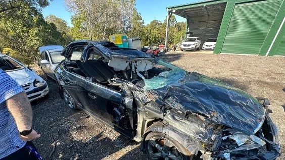 Stacie Chanoff and Jaidon Kirby's vehicle after the crash