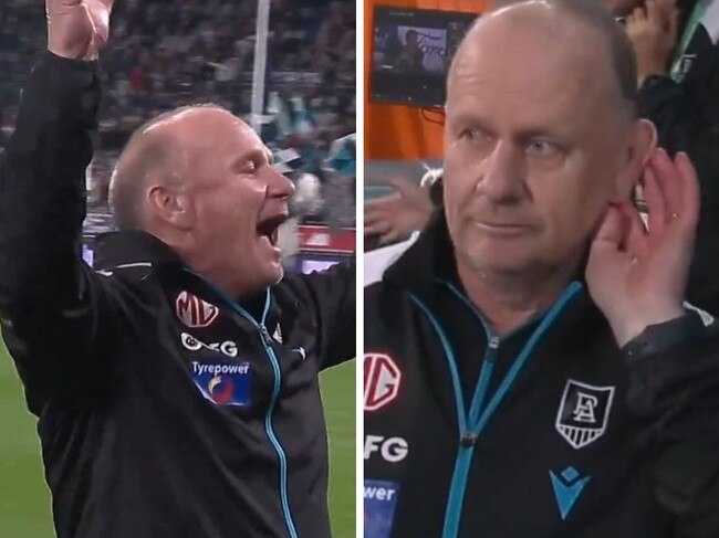 Ken Hinkley was pumped after Port's win.