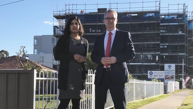 Holsworthy Labor candidate Charishma Kaliyanda and Opposition Planning and Infrastructure spokesman Michael Daley recently visited Moorebank.