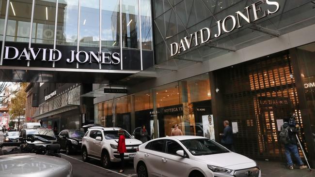 The alleged incident occurred at David Jones in Melbourne’s CBD. Picture: NCA NewsWire / David Crosling