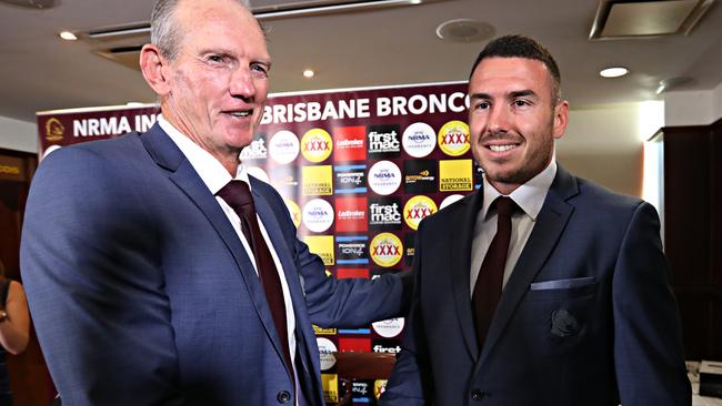 Darius Boyd at the announcementthat he would be Broncos captain.