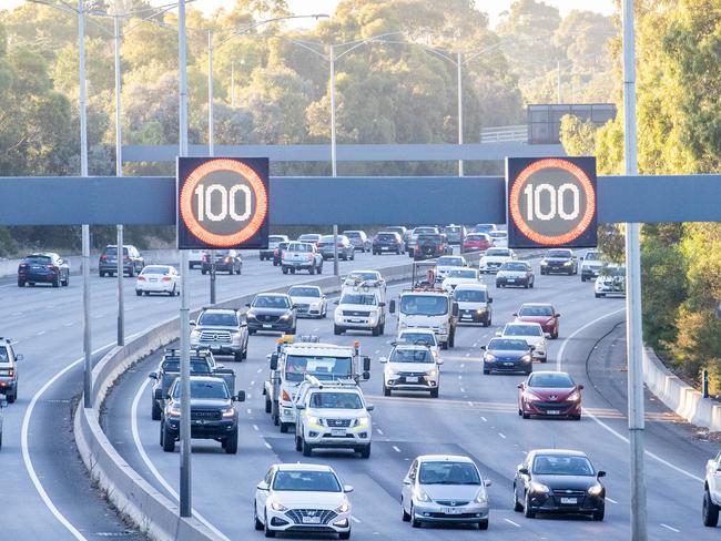 Good news — works on the Monash Freeway are 95 per cent complete. Picture: Jake Nowakowski.