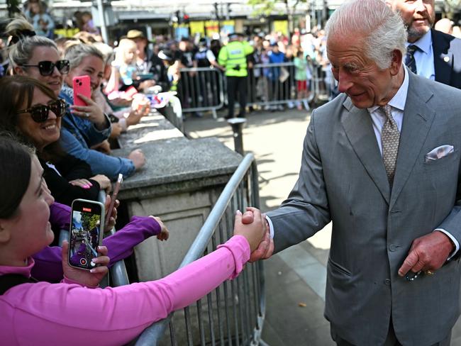 Locals thanks the King for coming. Picture: Getty Images