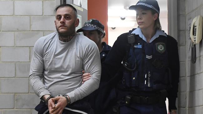 Yusuf Nazlioglu at Kogarah police station following his arrest in connection to Hawi’s death in 2018. Picture: Gordon McComiskie