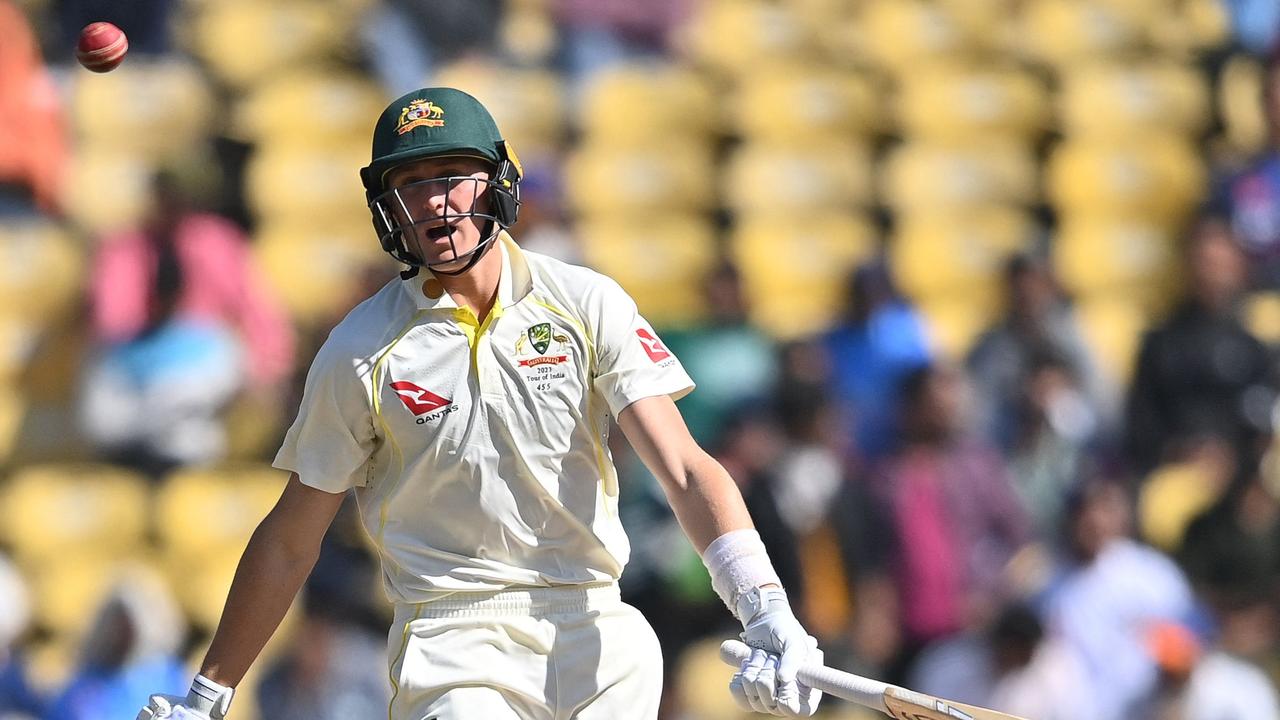 Marnus Labuschagne reacts during the second Test.