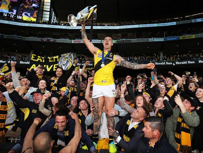 The recruitment of Dustin Martin and Trent Cotchin helped put the club on the path to Premiership glory. Picture: Phil Hillyard