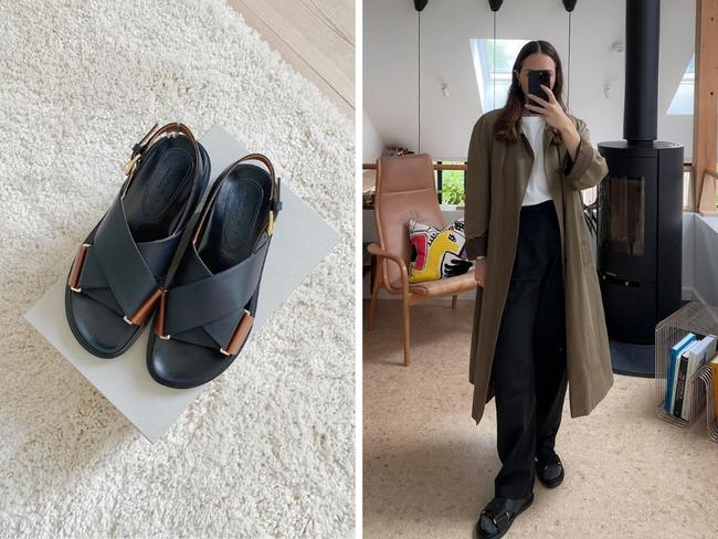 The $1150 Marni Fussbett leather slingback sandals are the shoe of the summer, here's how to score them for less. Picture: Instagram/@annestenhoej, @ayesha_pearce.