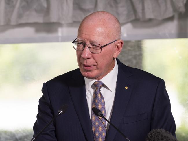 CANBERRA, AUSTRALIA - NewsWire Photos JANUARY 24, 2021: The Governor-General of the Commonwealth of Australia, David Hurley AC DSC (Retd) addresses the 2021 Australian of the Year Finalists at Government House (Yarralumla), Canberra. Picture: NCA NewsWire / Martin Ollman