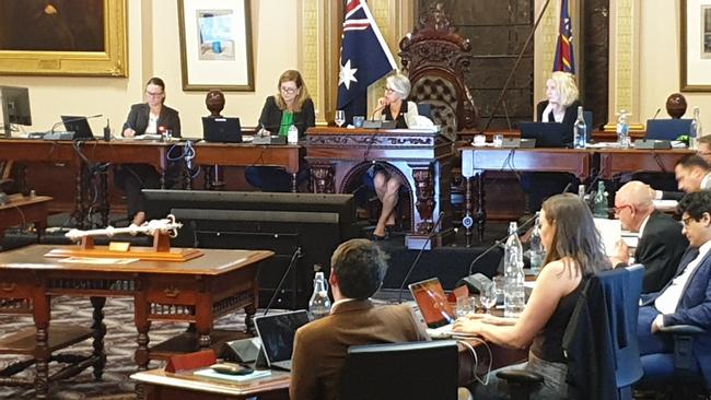Adelaide City Council meeting at Adelaide Town Hall. Picture: Colin James