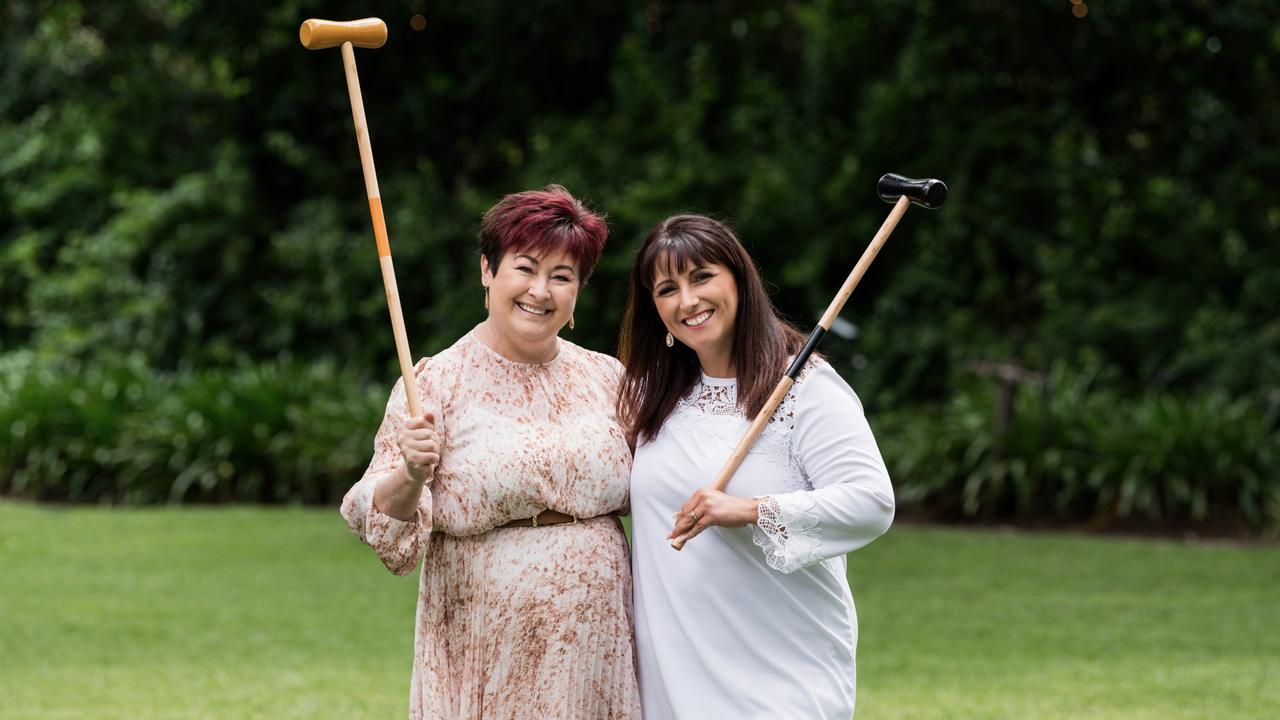 The Classic Beauty Therapy Rose and Croquet event with the Toowoomba Hospital Foundation at Gabbinbar Homestead. Lisa Seydel, Sally Harvey.