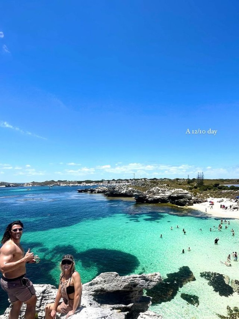 Part of their travels included a stint at Rottnest Island, off the coast of Perth, WA. Picture: Supplied / Instagram