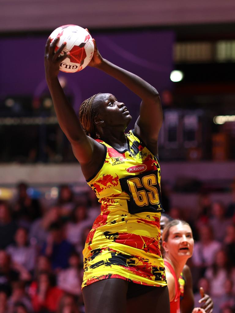 Cholhok will be Super Netball’s tallest player. Picture: Charlie Crowhurst/Getty Images