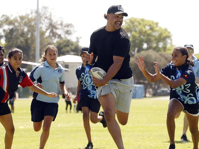 Latrell Mitchell told The Telegraph he wants to “better [other] lives” after his NRL career. Picture: Sam Ruttyn