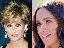 Princess Diana and Meghan Markle combination. Picture: Getty Images/AFP