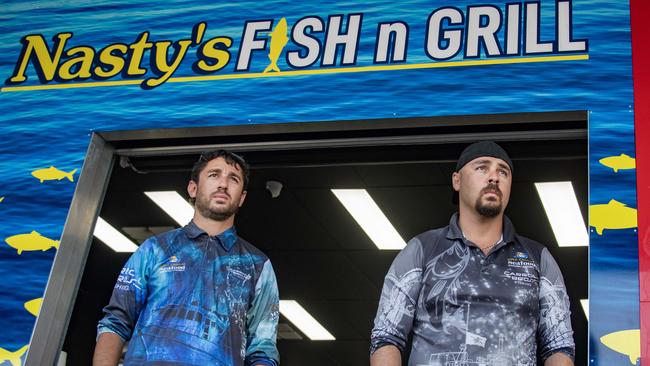 Brothers Bevan and Jamie Carroll at their Mareeba cafe. Picture: Brian Cassey