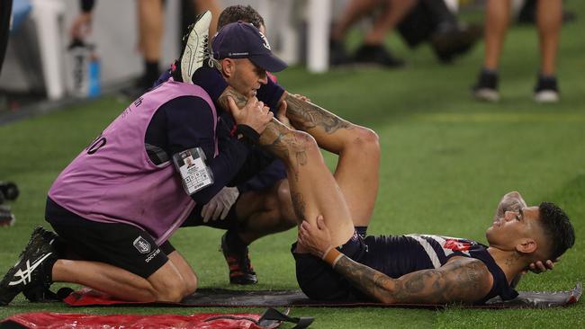 Michael Walters pulled up lame late in the match. Picture: Getty Images