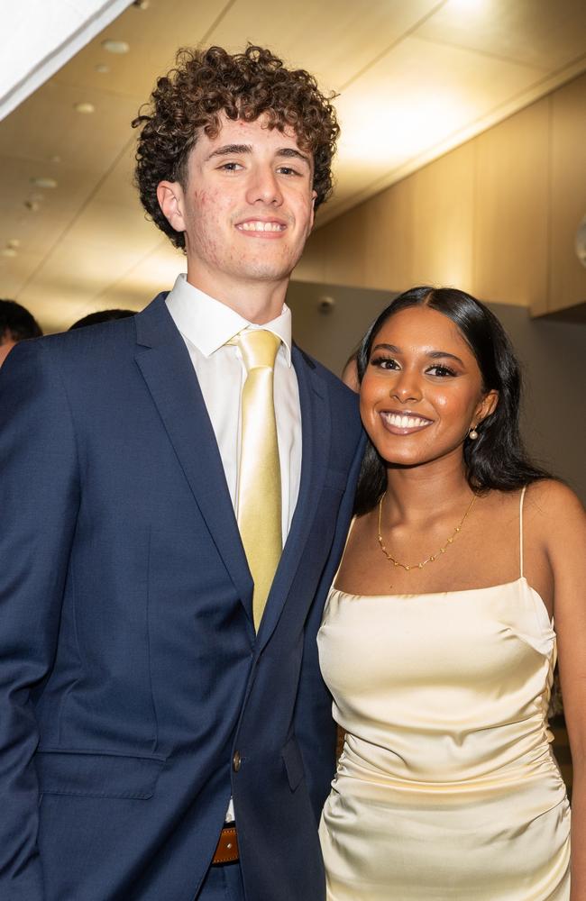 Thomas Sanfilippo and Thimansa Sarathchandra at Whitsunday Anglican School Year 12 Formal Saturday 16 September 2023 Picture: Michaela Harlow