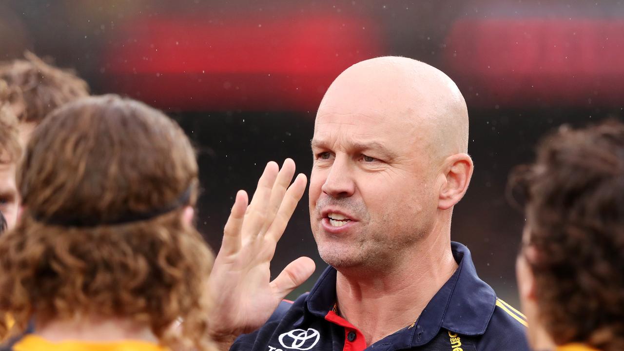 Matthew Nicks was not too impressed with side's performance. Picture: Sarah Reed/AFL Photos via Getty Images