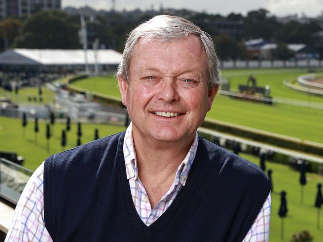 Daily Telegraph. 04, April, 2023.Trainer William Haggas, with Dubai Honour, at the Longines Queen Elizabeth Stakes barrier draw, at Randwick Racecourse, today.Picture: Justin Lloyd.