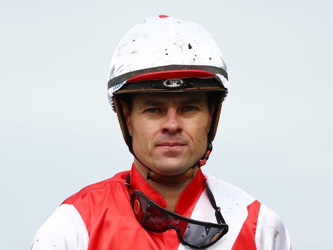 SYDNEY, AUSTRALIA - JUNE 15: Aaron Bullock riding Know Thyself wins Race 3 TAB Highway during Winter Cup Day - Sydney Racing at Rosehill Gardens on June 15, 2024 in Sydney, Australia. (Photo by Jeremy Ng/Getty Images)