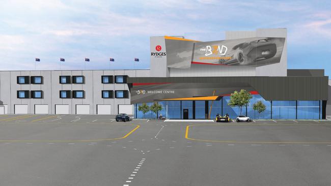 An artist’s impression of The Bend Motorsport Park’s welcome centre.