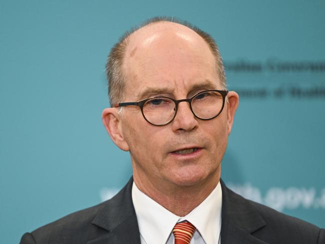 Deputy Chief Medical Officer Professor Paul Kelly speaks to the media during a press conference at the Australian Department of Health in Canberra, Tuesday, April 14, 2020. (AAP Image/Lukas Coch) NO ARCHIVING