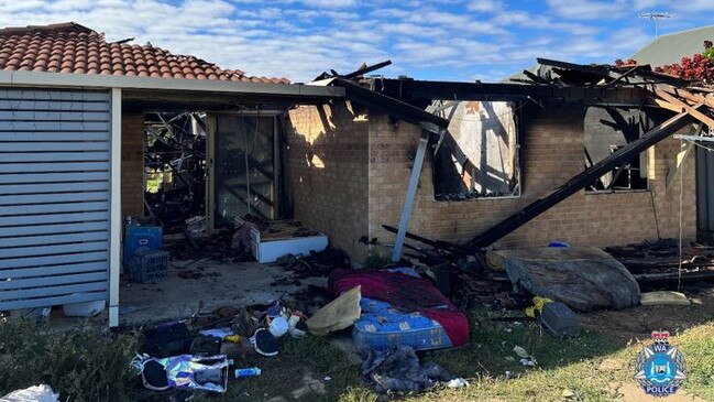 The fire caused significant damage to the Mount Tarcoola property, while at least one of the four boys burned in the blaze remains in a critical condition.