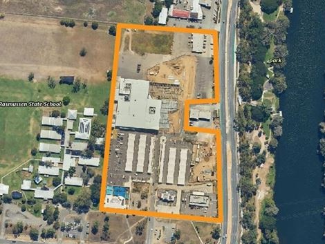 The proposed site for a development application for further upgrades at Riverway Plaza. Picture: Supplied